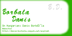 borbala danis business card